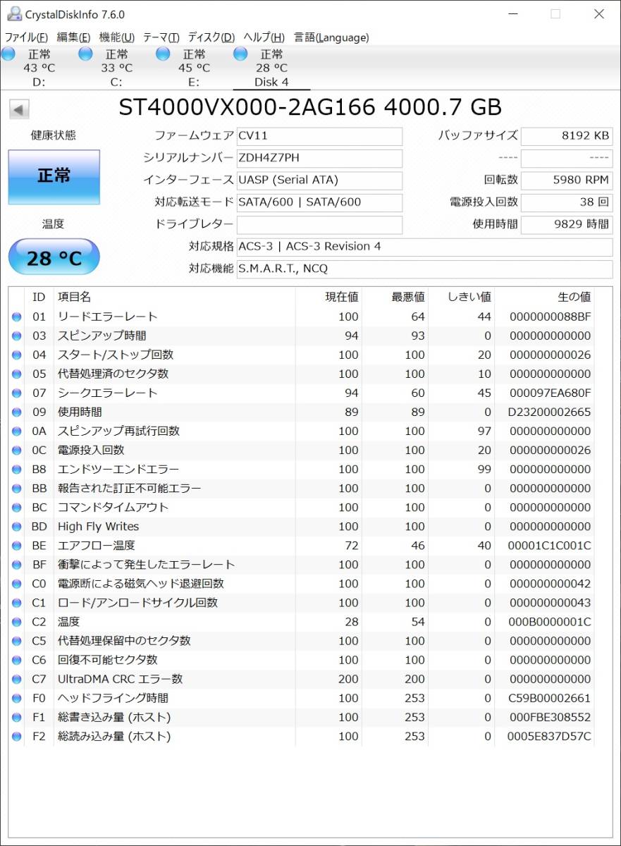 Seagate SkyHawk 4TB