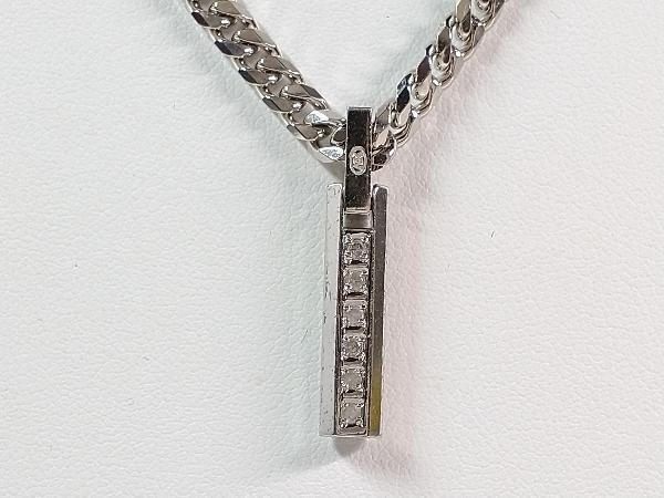 PTGC 喜平チェーン プラチナ シルバー ダイヤモンド0.12ct プラチナ
