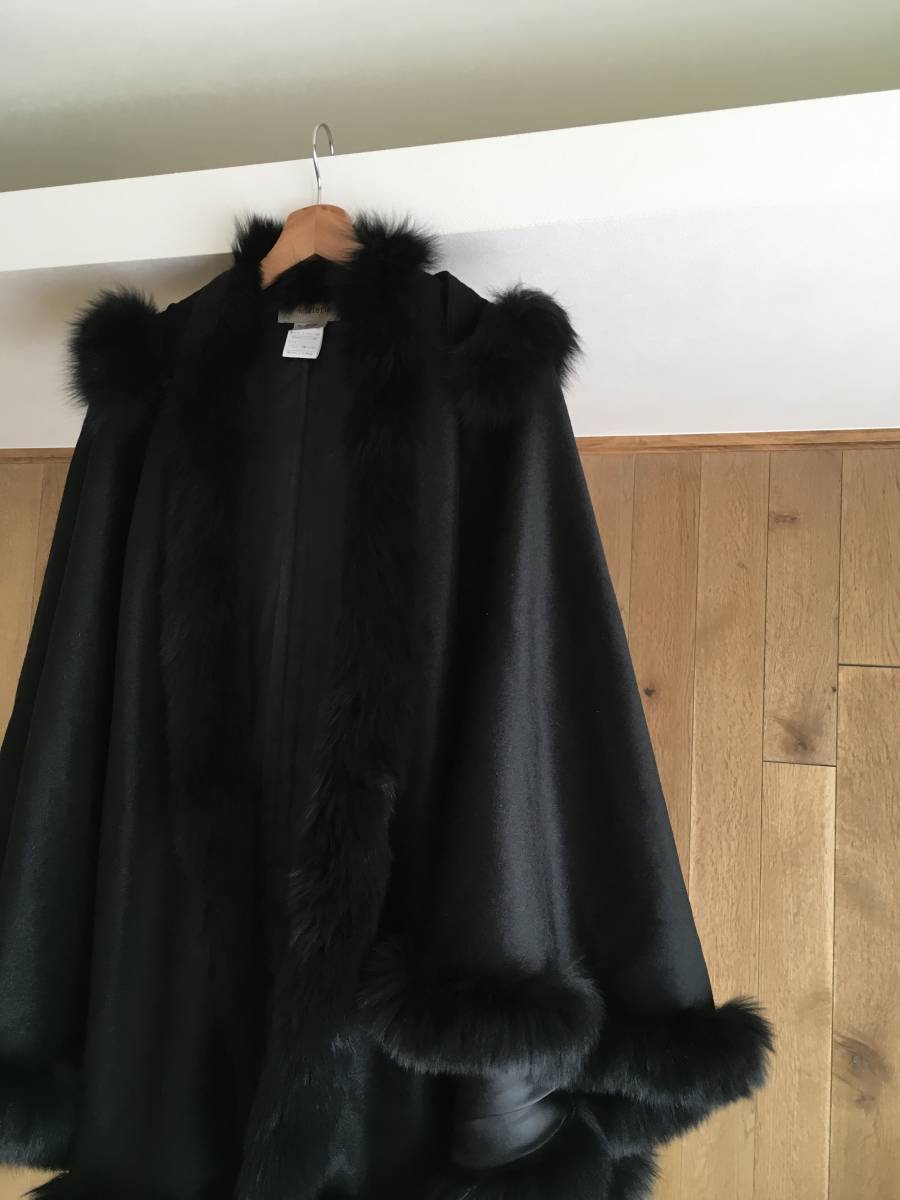 美品】ウィステリア ファー レザー コート XXL ブラック 黒 大きい 