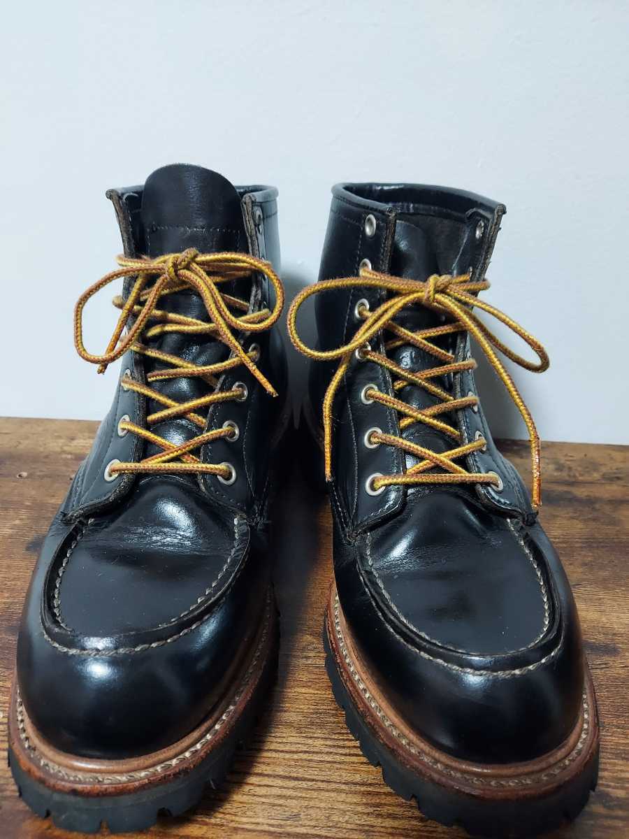 た*ー様 RED WING 8176ブラッククロームモックトゥ 犬タグOLD 茶