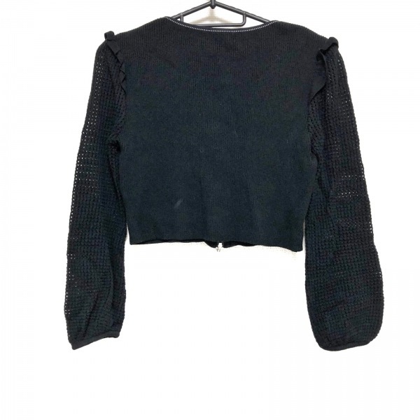 - Rene(ルネ) rene リボン ブラック 0 ルネ Rene 長袖セーター サイズ34 S - 黒 レディース 2020年/ジップアップ/パール/ラインストーン トップス