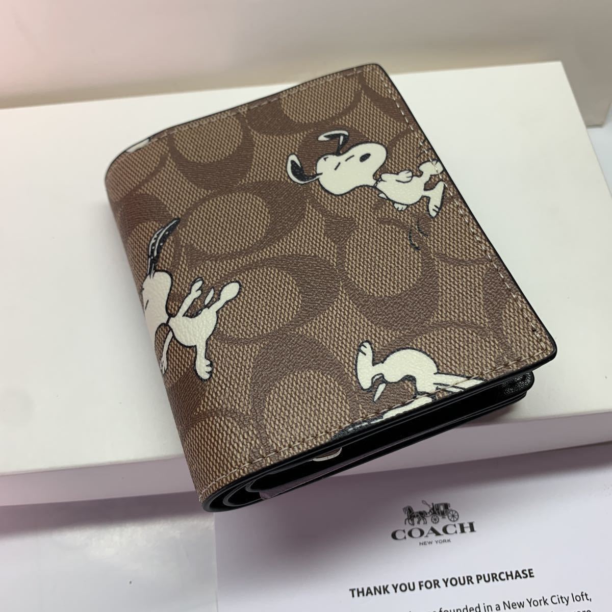 COACH×PEANUTS 2つ折りウォレット・C4591コーチ スヌーピー