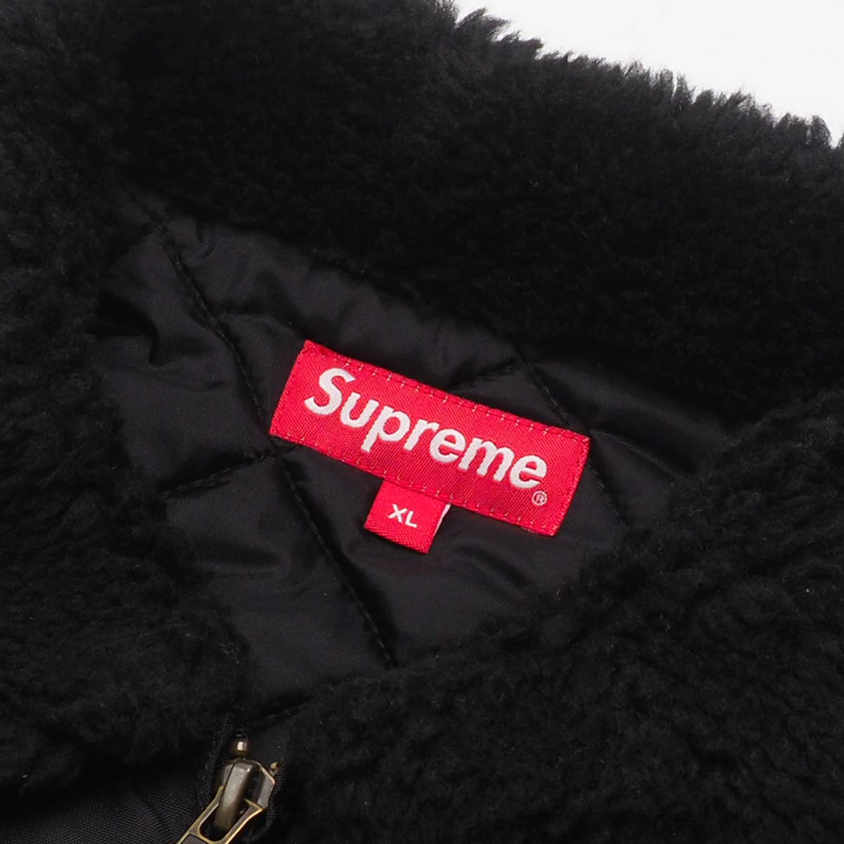 Supreme/Independent Fur Collar Bomber Jacket 黒XL シュプリーム 