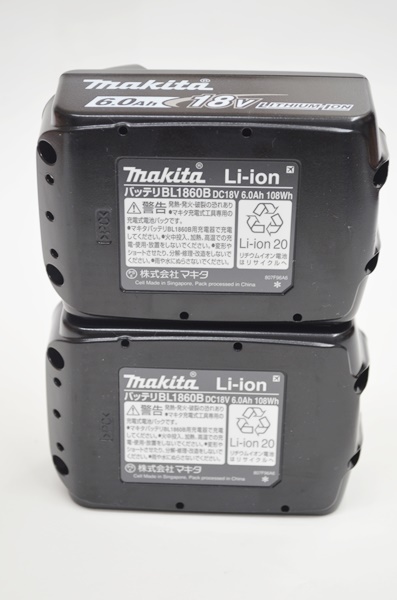 未使用 makita マキタ BL1860B 純正 バッテリ 18V 6.0Ah 2個セット 税込 送料無料 BL1860B マキタ 18V セット解体品 [9356-806]マキタ 純正マキタ