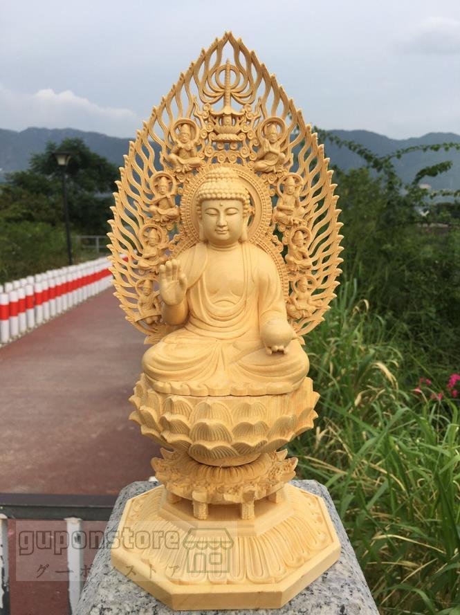 美術品 極上品 大日如来 仏像 仏教美術 精密彫刻 仏像 手彫り 仏師で
