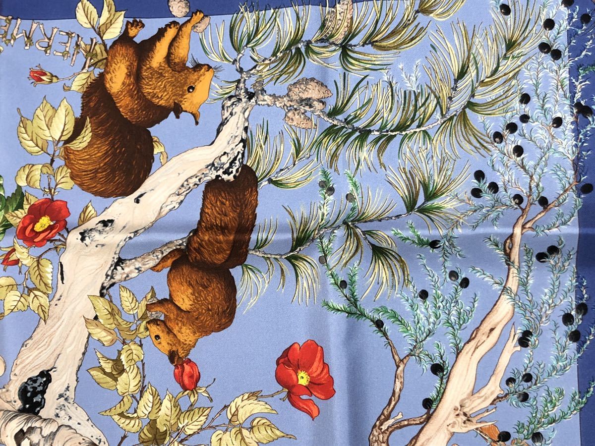 1円〜！【最高級品】 HERMES 【CARRE90/カレ90 AU COEUR DES BOIS 森の 