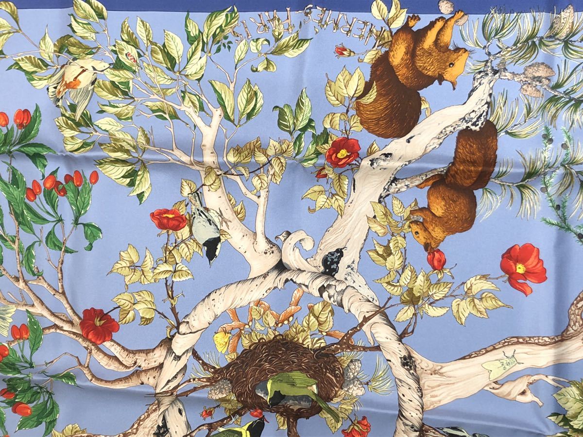 1円〜！【最高級品】 HERMES 【CARRE90/カレ90 AU COEUR DES BOIS 森の