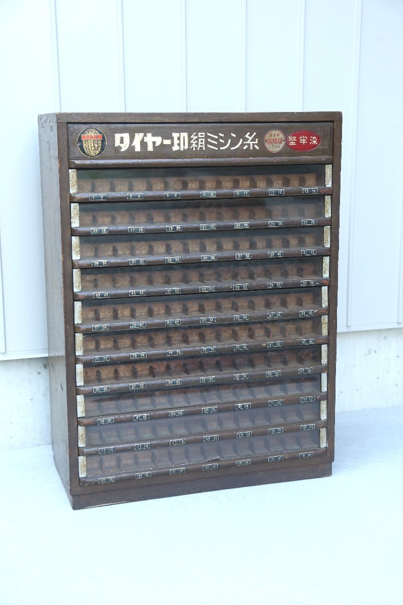 アンティーク タイヤ印 絹ミシン糸ケース 151