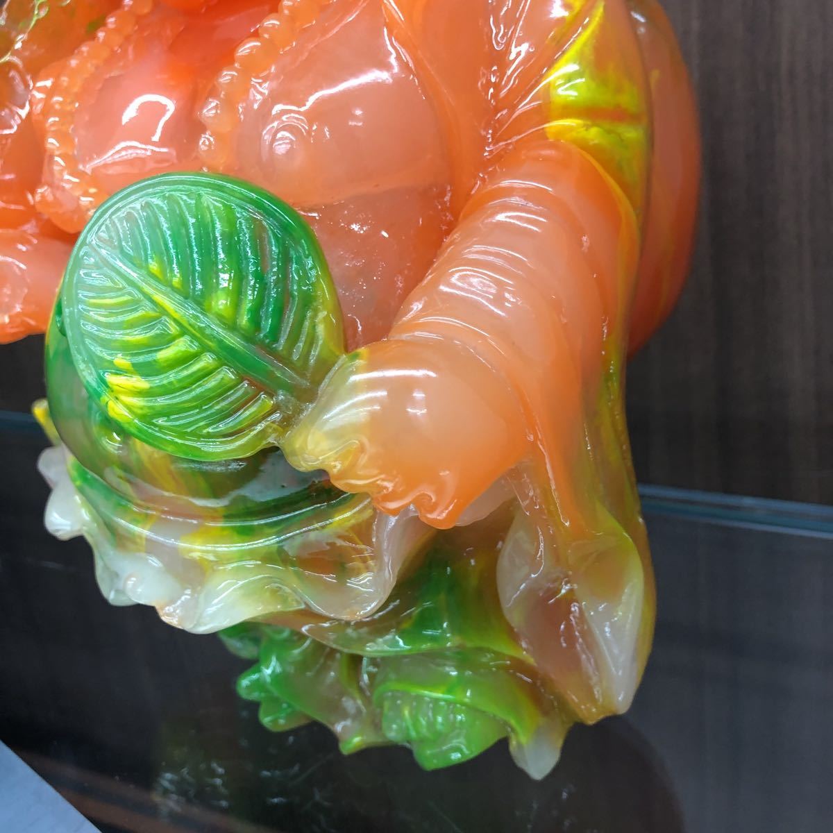 布袋様 置物 美術品 骨董品 水晶？瑪瑙？素材不明 中国骨董 ？