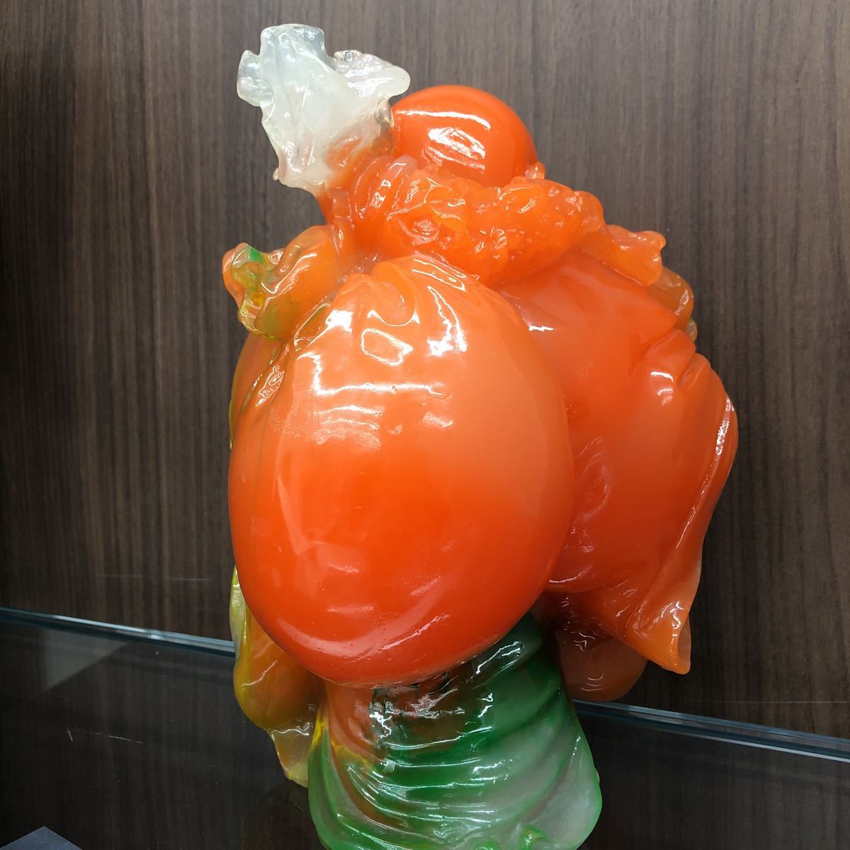 布袋様 置物 美術品 骨董品 水晶？瑪瑙？素材不明 中国骨董 ？(仏像