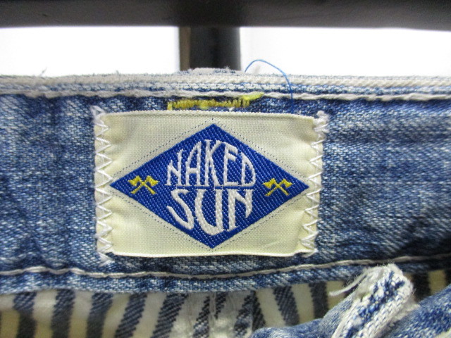 NAKED SUN ネイキッドサン ヴィンテージ加工ヒッコリーストライプ柄 