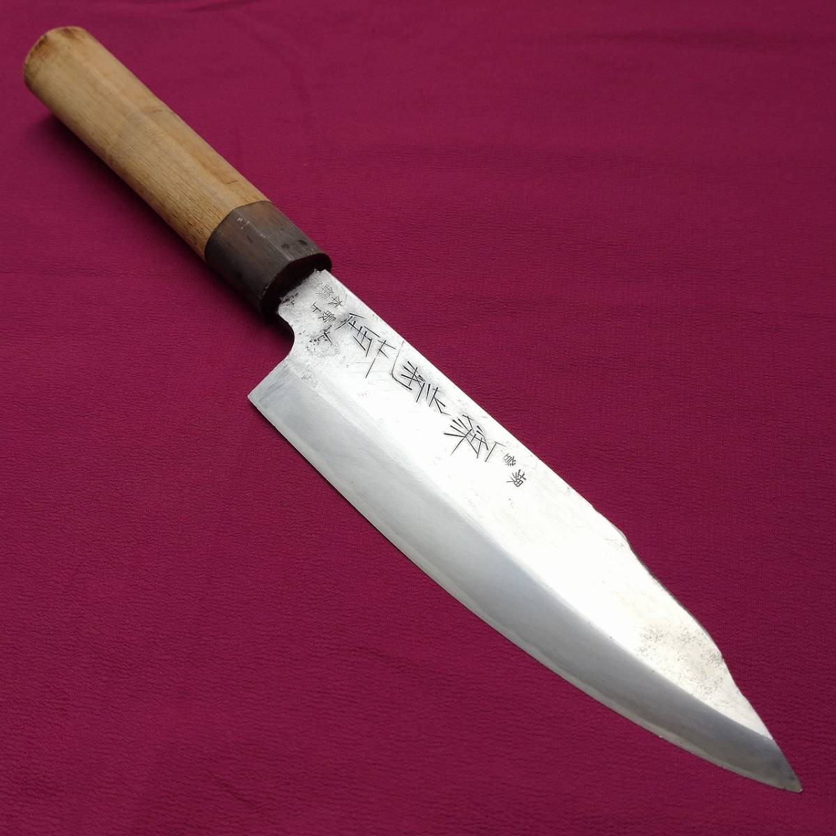 【2026，SALE】 出刃包丁 和包丁 堺 菊重 最上 本鍛錬 刃長約160㎜ 峰厚最大約5㎜ 重量約190g 水牛桂 庖丁 刃物 Japanese kitchen Knife DEBA 0802(出刃包丁)｜売買されたオークション情報、yahooの商品情報をアーカイブ 包丁