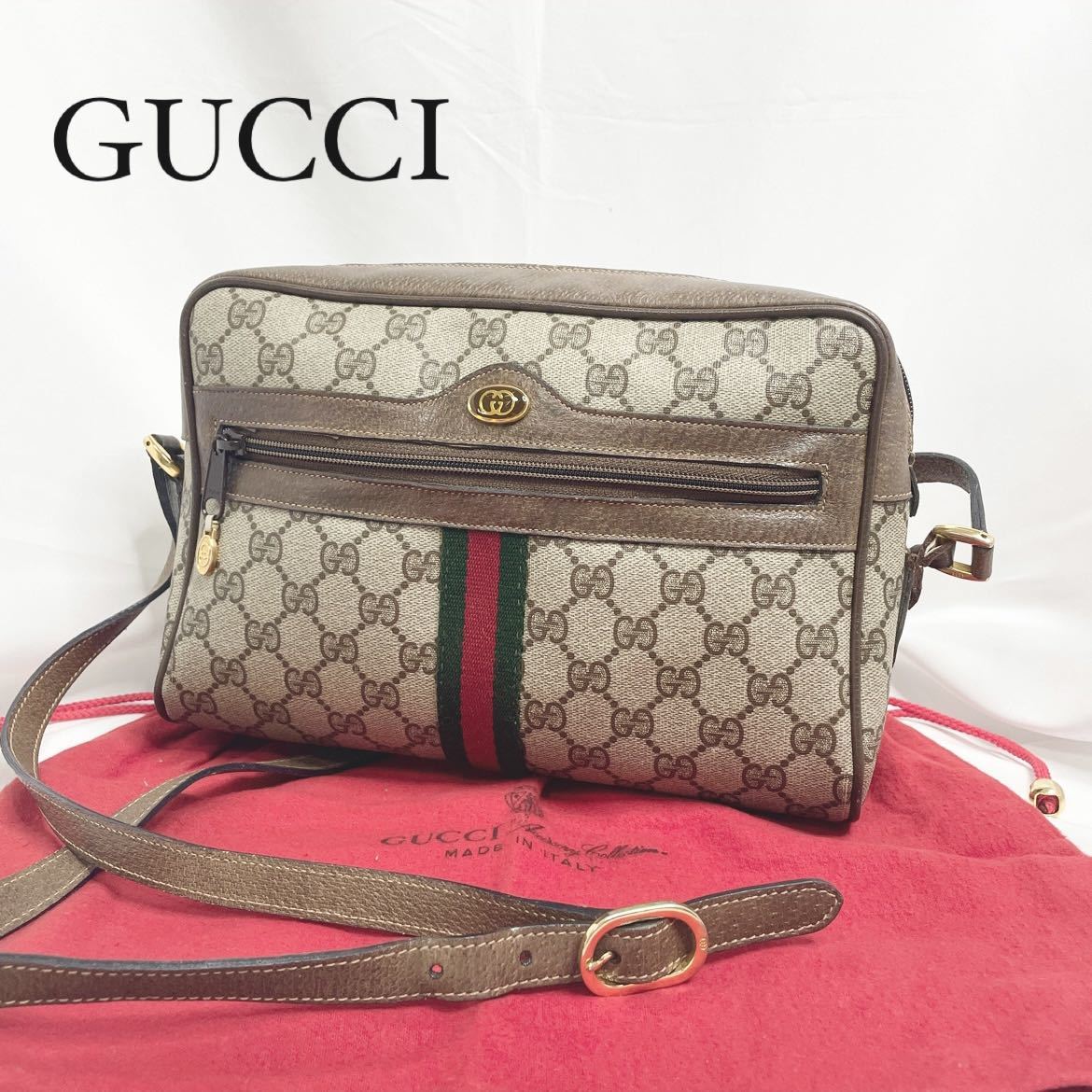GUCCI グッチ オールドグッチ シェリーライン ショルダーバッグ 斜め