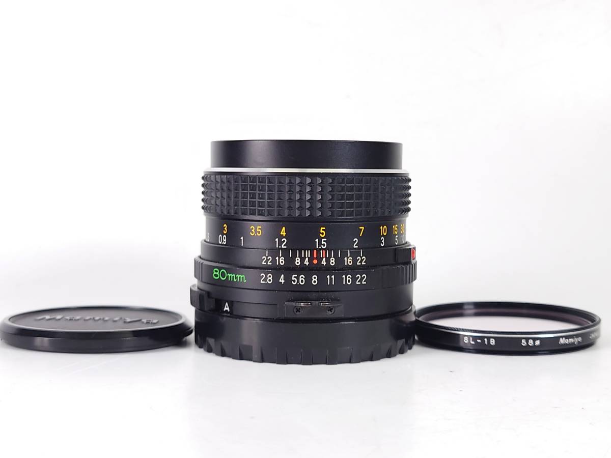 1スタ 美品 Mamiya SEKOR C 80mm F2.8 マミヤ M645 用 標準 レンズ 中 