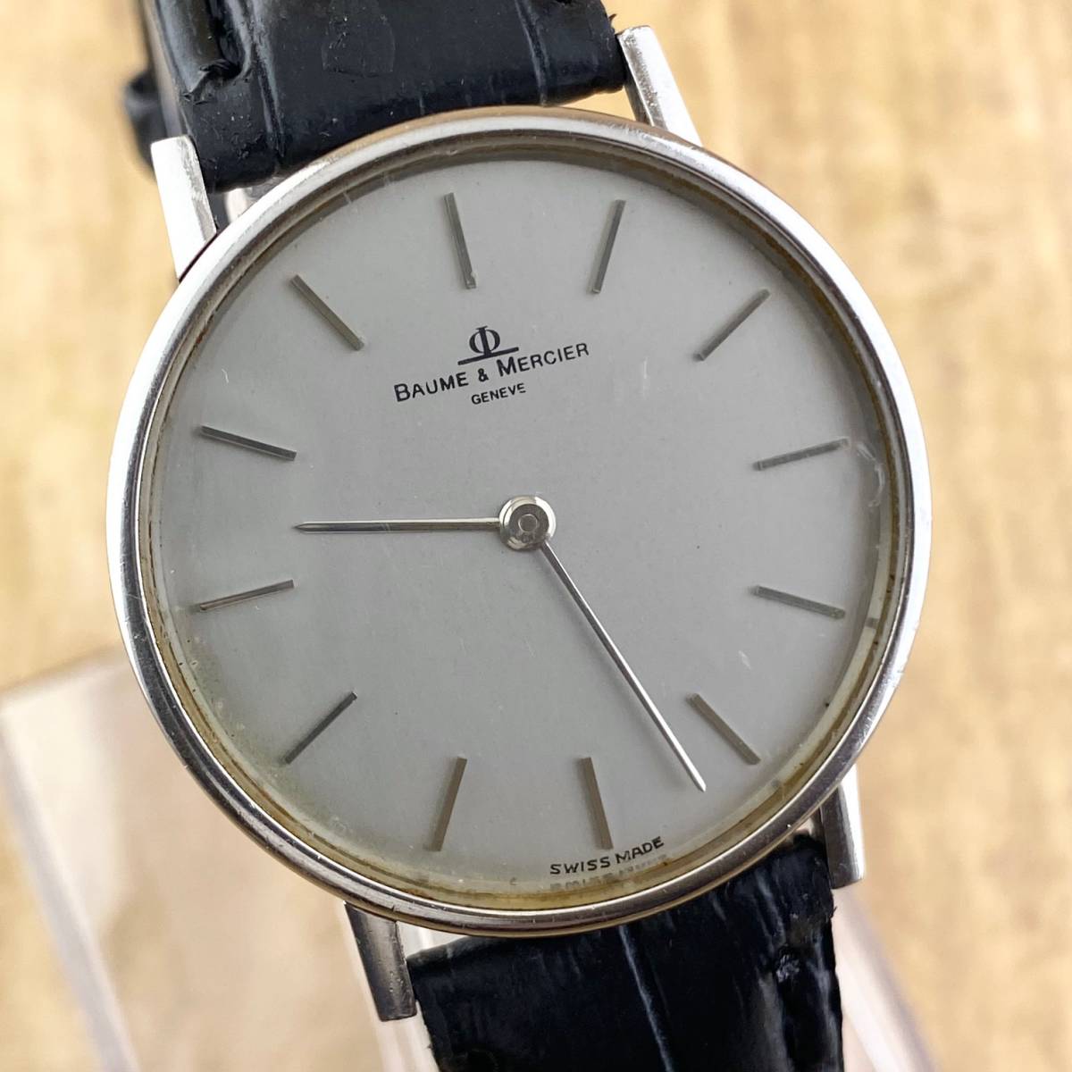 1円〜】BAUME&MERCIER ボーム&メルシエ 腕時計 手巻き メンズ シルバー 