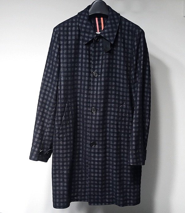 18AW 美品 PS Paul Smith ポールスミス チェック ステンカラー 