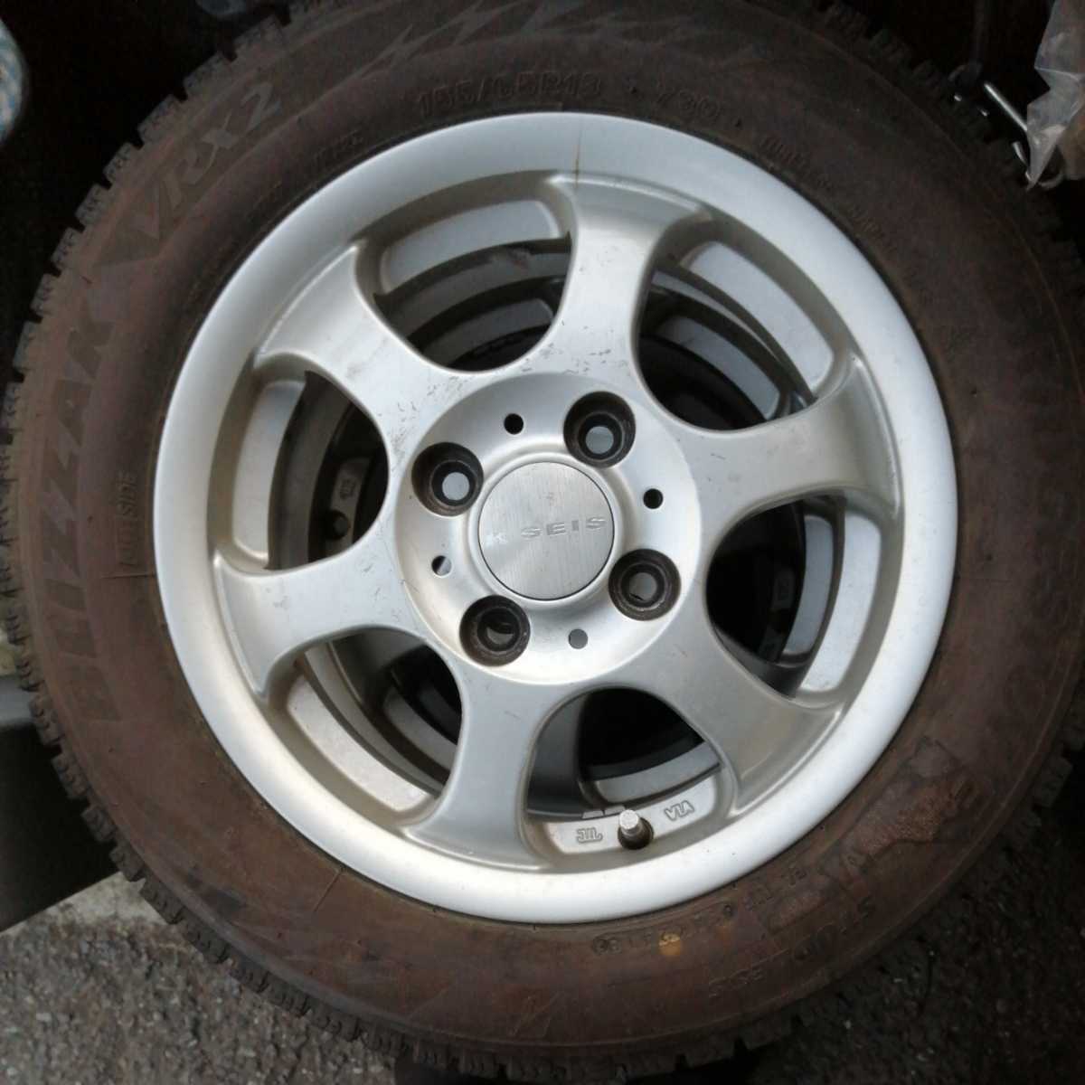 155/65r13 4穴pcd100 BRIDGESTONEスタッドレス 軽自動車 3 