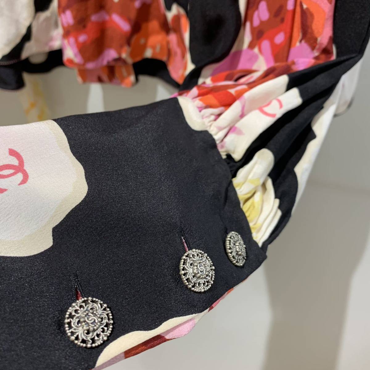 ヴィンテージ CHANEL シャネル ボタニカル ボウタイ ブラウス トップス 