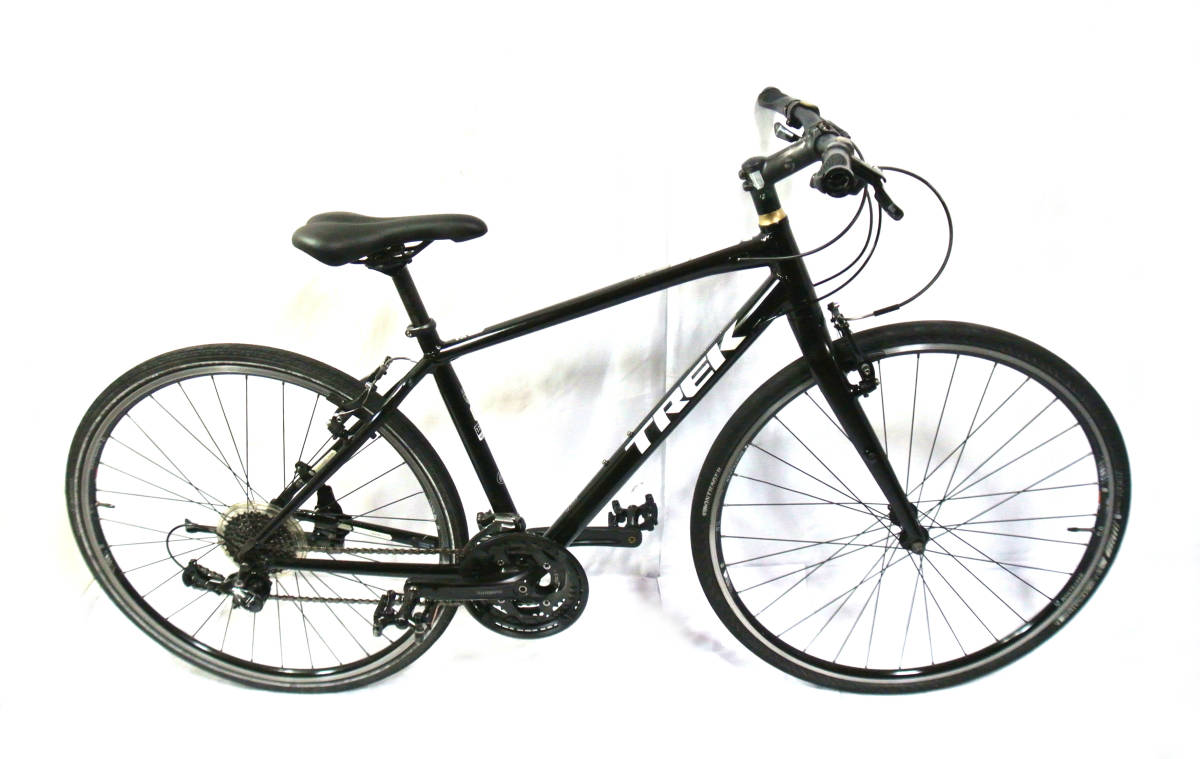 10-068 ☆ 1円-【TREK】※ FX7.4 軽快クロスバイク SHIMANO 27速 黒色