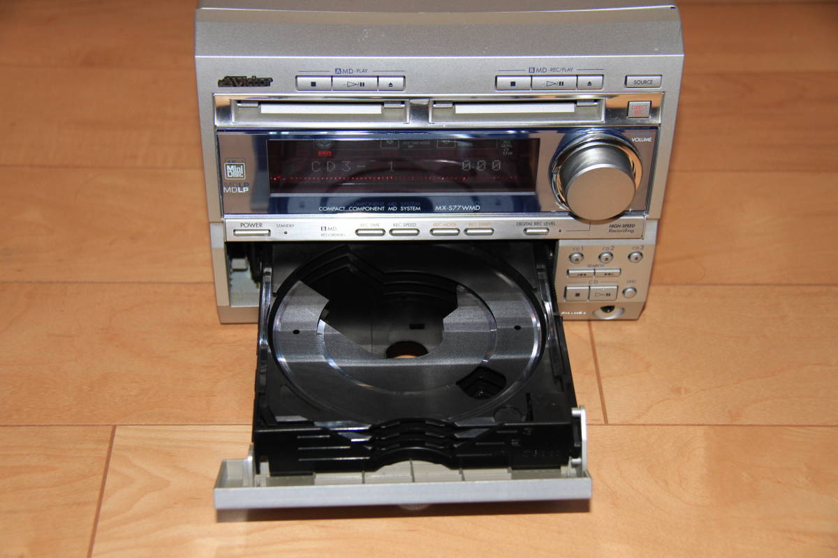 Victor ビクター MD/CDコンポ MX-S77WMD リモコン付き ジャンク 