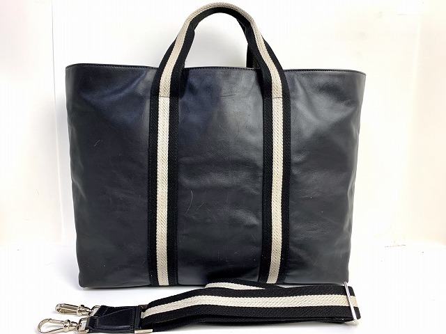 1円【未使用級】BALLY バリー メンズ レディース レザー 本革 トート 