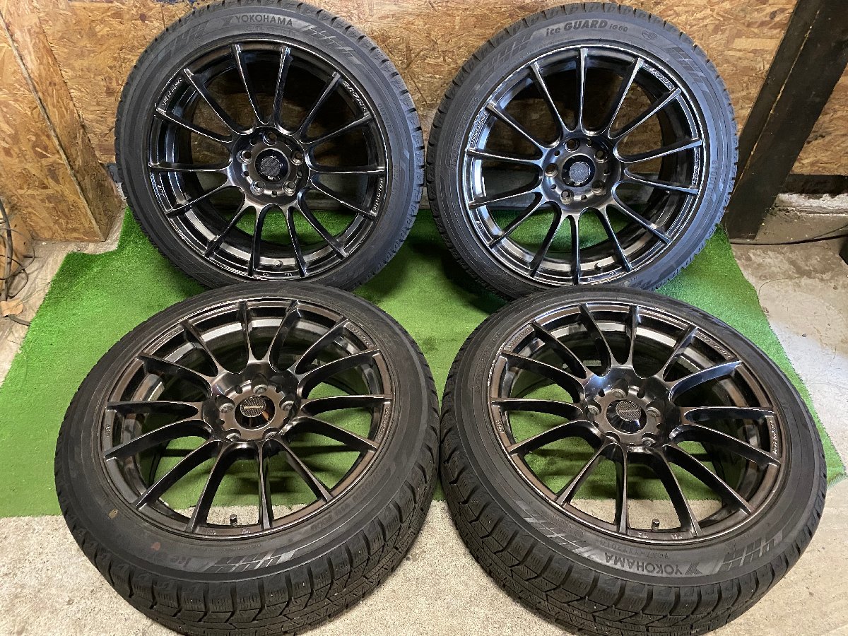 Weds Sport SA-72R 18インチ 8.5J +50 225/45R18 YOKOHAMA iceGUARD iG60 スタッドレスタイヤ タイヤホイール 4本セット