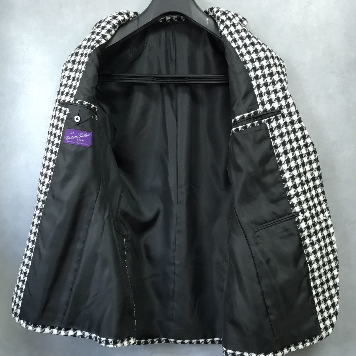 極美品 BEAMS F CUSTOM Tailor BEAMS ジャケット 44 ハウンドトゥース 