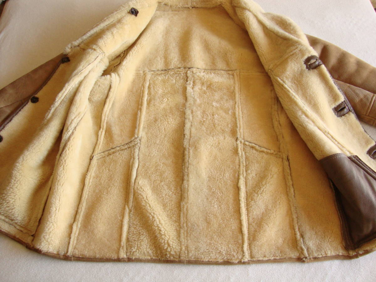 ニュージーランド製ムートンコート　茶　メンズ　XLサイズ ニュージーランド製ムートンコート 茶 メンズ XLサイズ
