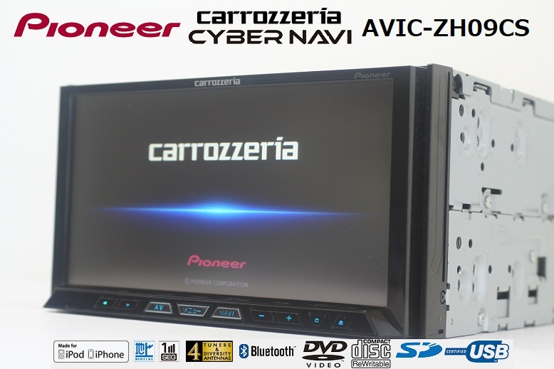 2019年地図☆最高峰AVIC-ZH09CSサイバーナビ動作品☆フルセグ/DVD/CD