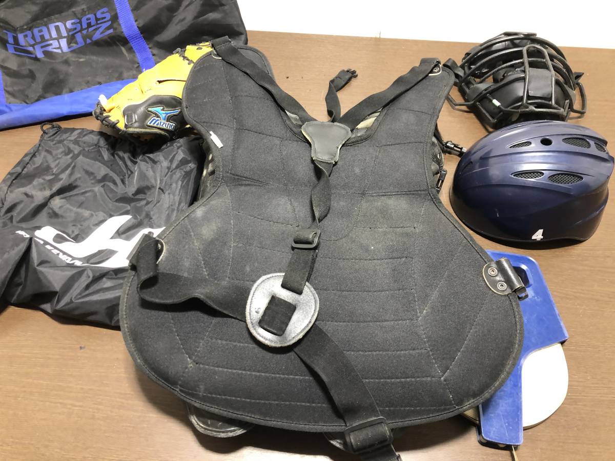 604◇mizuno JSBB 防具 キャッチャー プロテクター マスク ミット ZETT