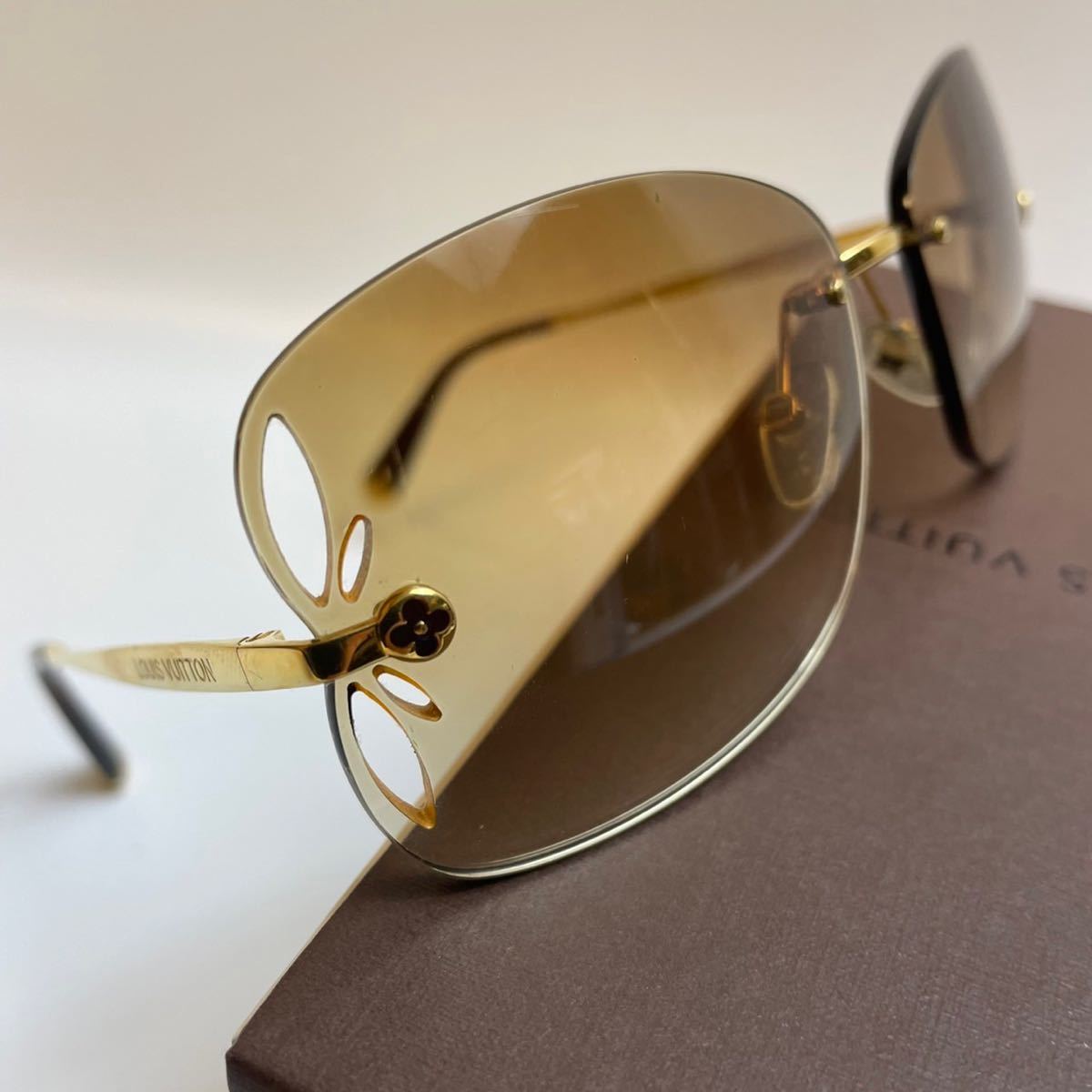 LL750】ルイ・ヴィトン LOUIS VUITTON リリー サングラス ゴールド  