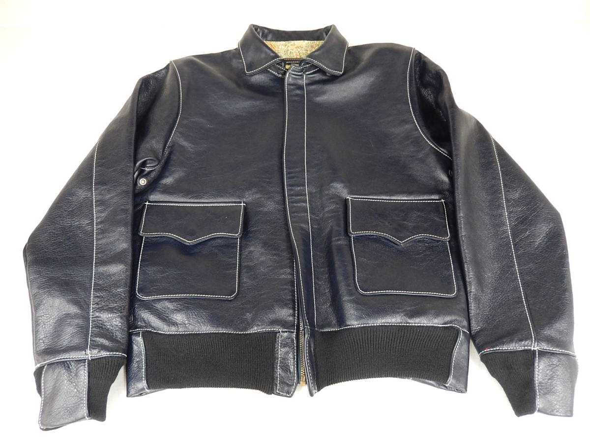 EVISU　エヴィス　A-2　フライトジャケット　サイズ38　ペイズリー柄　ホースハイド