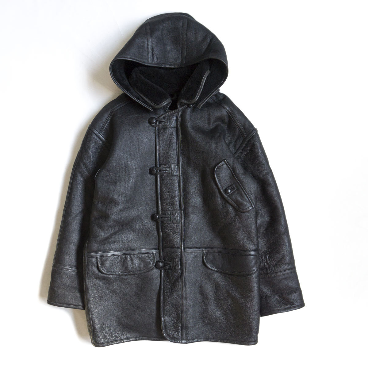 【高級品】VAN-PIMS BY VAN JACKET【ムートン コート】 ブラック レザー ヴァン 2201218