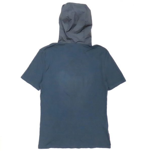 90's PRADA プラダ フード付きネットメッシュ シャツ　Tシャツ グレー系 サイズS