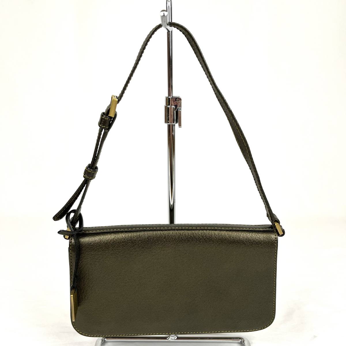 CELINE セリーヌ マカダム 1円 マカダム柄 PVC×レザー PVC ショルダー 