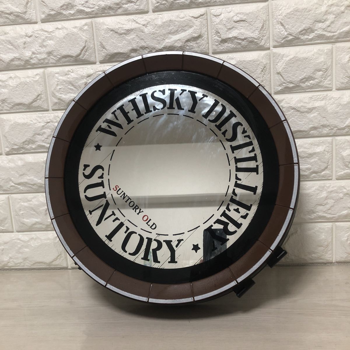 SUNTORY樽型ミラーケース　小物入れ 昭和レトロ SUNTORY樽型ミラーケース 小物入れ 希少品 非売品 当時物