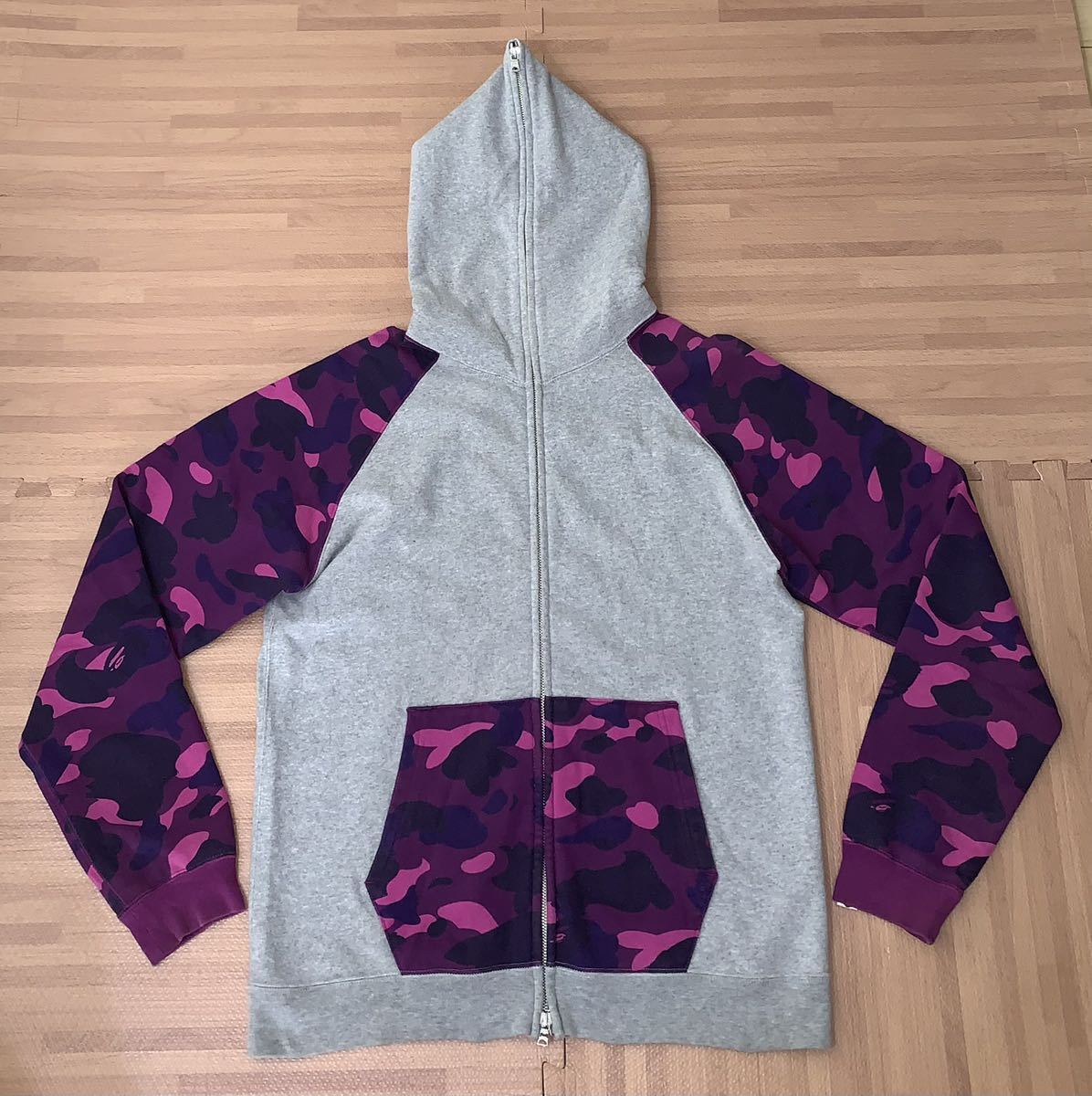 シャーク パーカー 紫 APE BAPE KAWS SHARK HOODIE シャークパーカー 紫 M