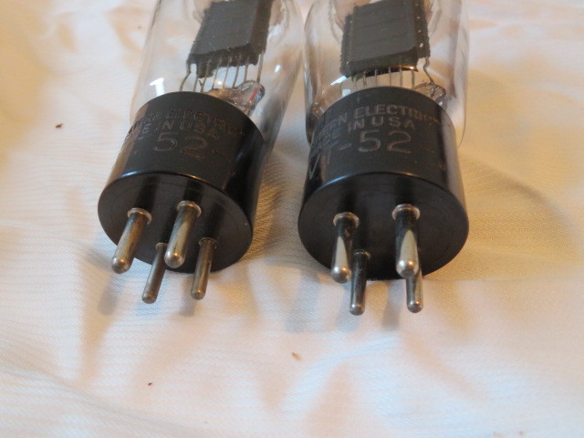 Western Electric VT-52刻印 NOSペアー Electric Western VT52 DIY 元