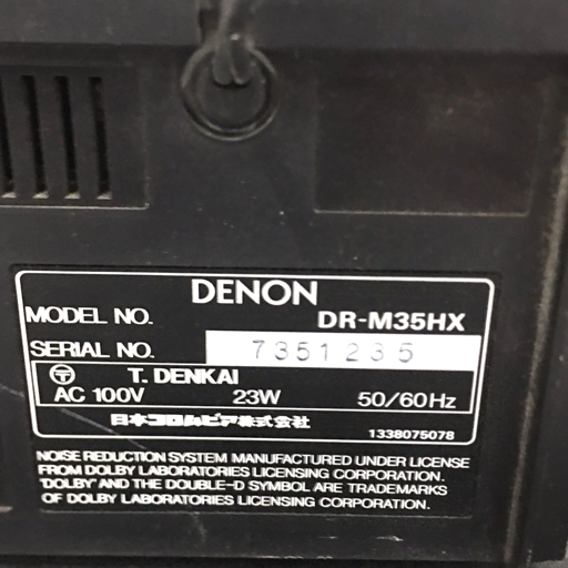 DR-M35HX DENON - Yahoo!オークション カセットデッキ 再生OK 3ヘッド