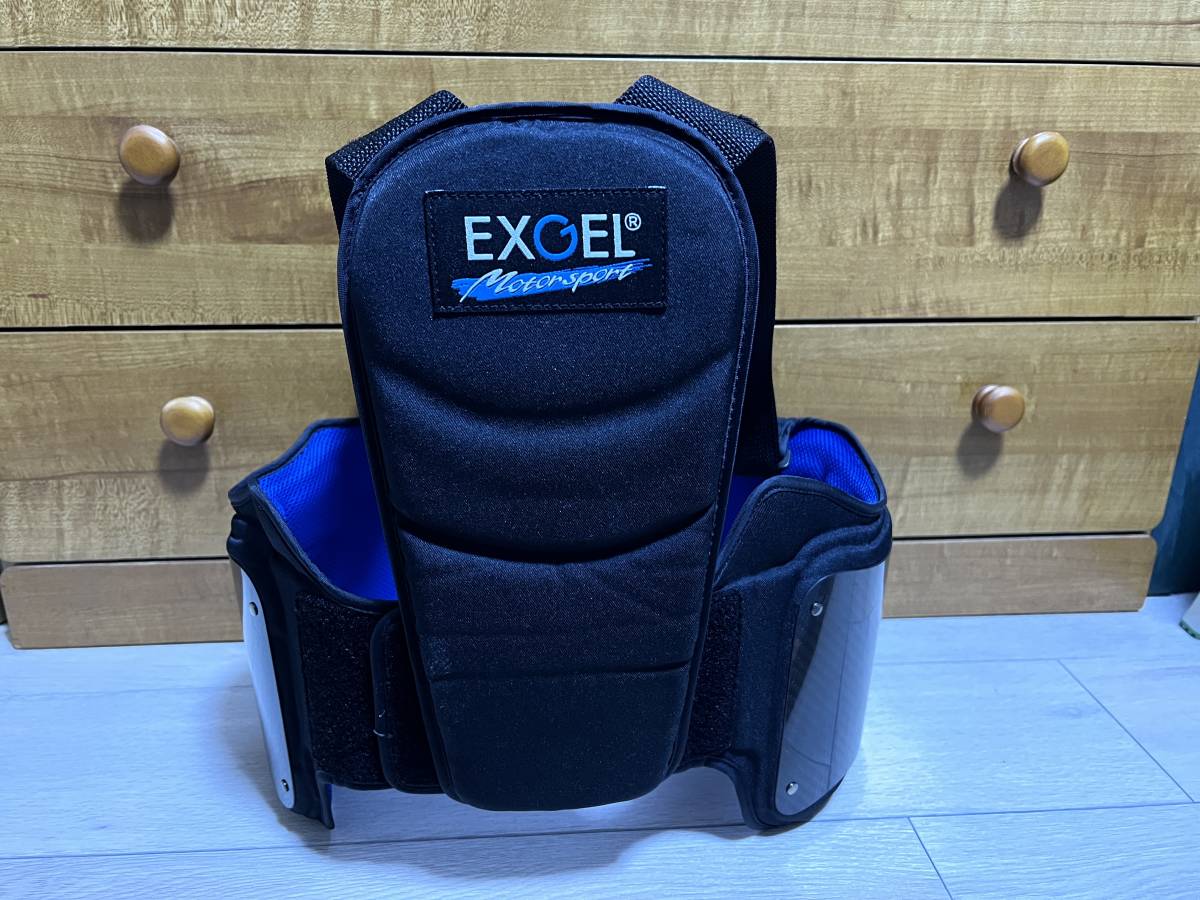 美品【EXGEL / ドライカーボン製】レーシングカート用リブプロテクター 