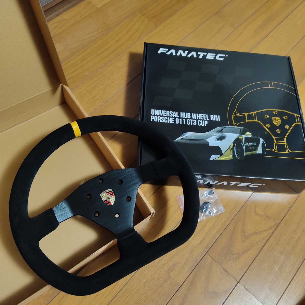 Fanatec Podium Wheel Rim Porsche 911 GT3 Cup スエード 美品