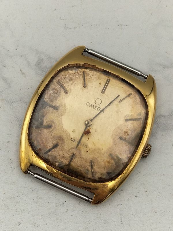 T1839 1円～ 不動/ジャンク品 オメガ OMEGA デビル DEVILLE クオーツ