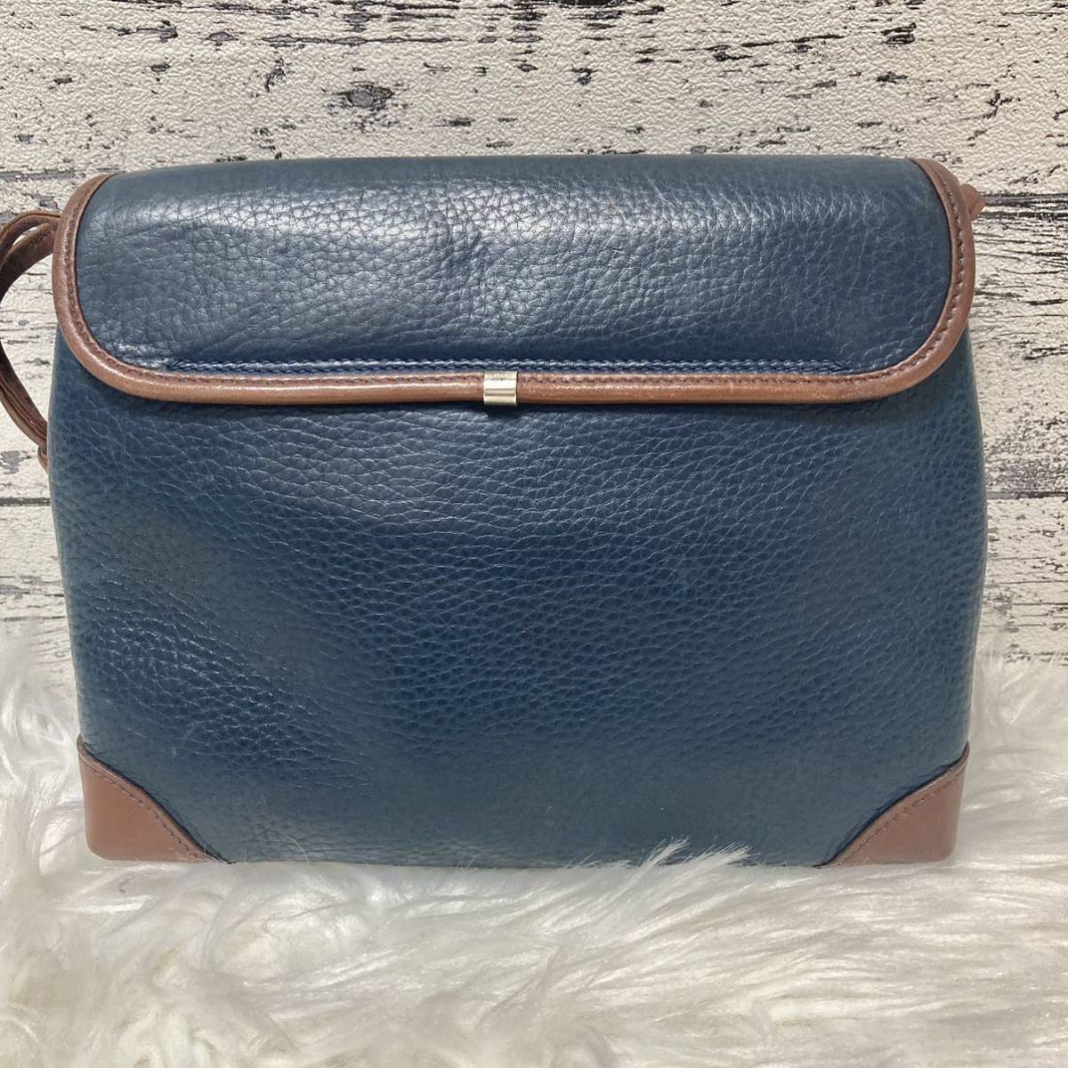1円 【未使用級】レア 希少カラー 正規品 GUCCI オールドグッチ GG ショルダーバッグ レザー ブルー系 肩がけ インターロッキング GUCCI グッチ ヴィンテージ ポシェット サコッシュ 「(廃盤)gucciグッチ」ファッションの