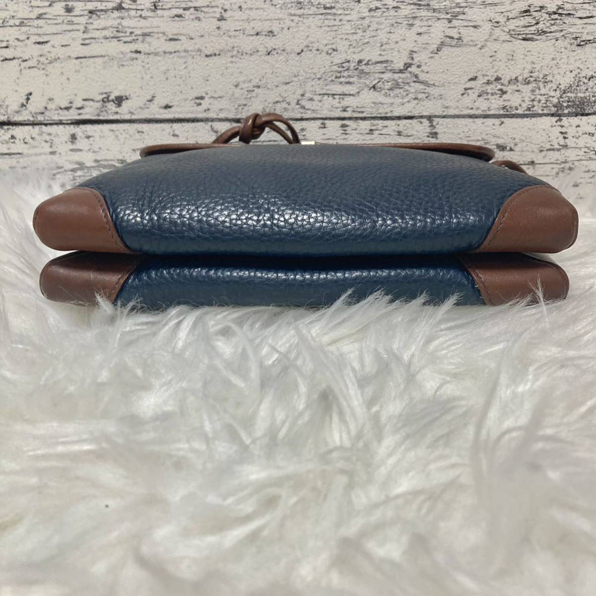 1円 【未使用級】レア 希少カラー 正規品 GUCCI オールドグッチ GG ショルダーバッグ レザー ブルー系 肩がけ インターロッキング GUCCI グッチ ヴィンテージ ポシェット サコッシュ 「(廃盤)gucciグッチ」ファッションの