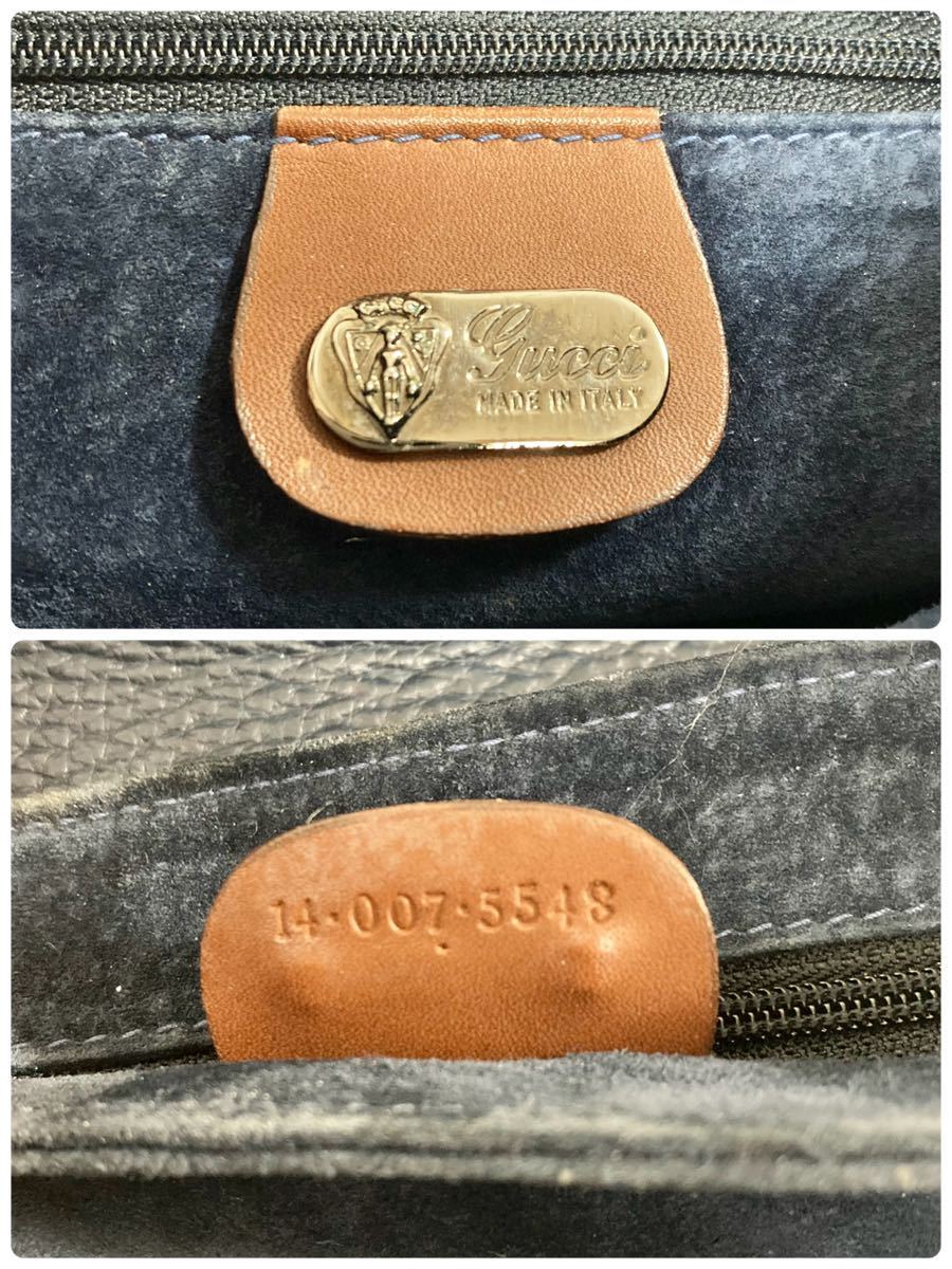 1円 【未使用級】レア 希少カラー 正規品 GUCCI オールドグッチ GG ショルダーバッグ レザー ブルー系 肩がけ インターロッキング GUCCI グッチ ヴィンテージ ポシェット サコッシュ 「(廃盤)gucciグッチ」ファッションの