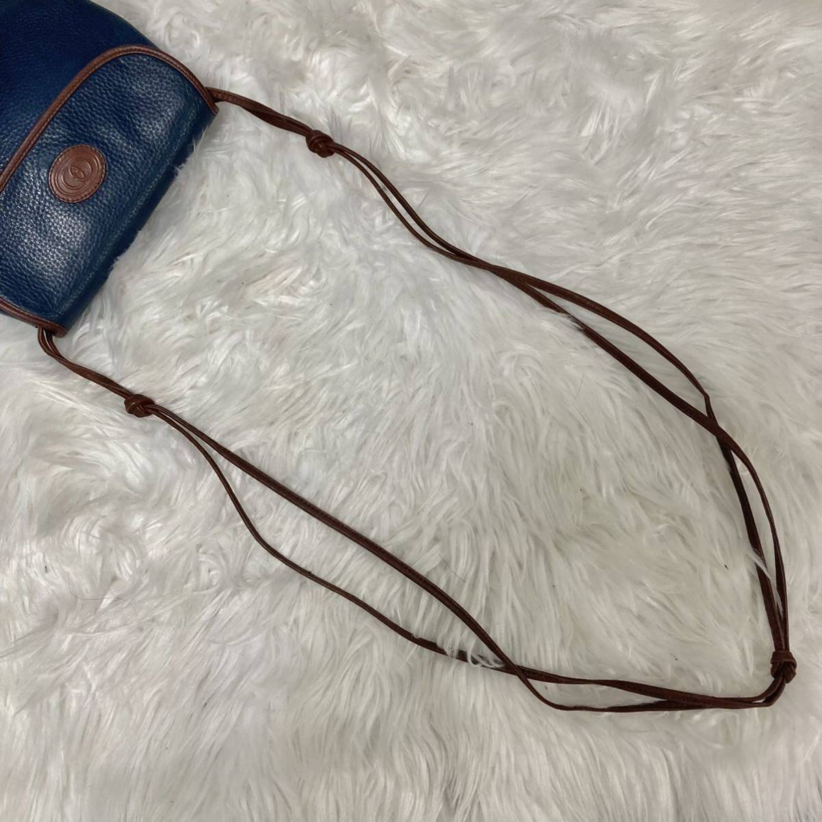 1円 【未使用級】レア 希少カラー 正規品 GUCCI オールドグッチ GG ショルダーバッグ レザー ブルー系 肩がけ インターロッキング GUCCI グッチ ヴィンテージ ポシェット サコッシュ 「(廃盤)gucciグッチ」ファッションの