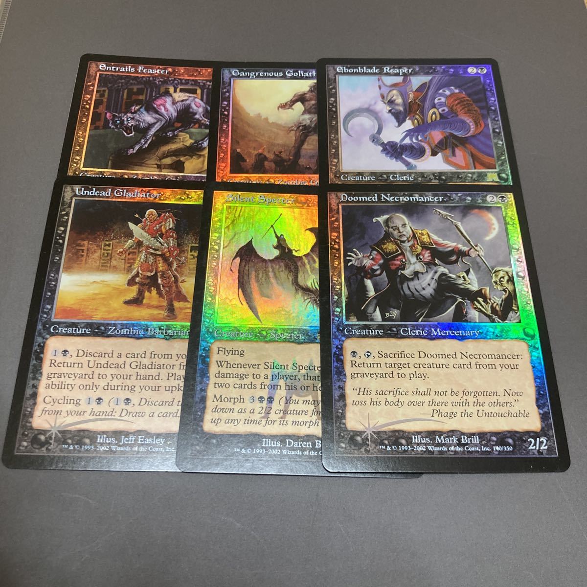 MTG オンスロート 黒 レア FOIL 6枚セット 漆黒の刃の死神 宿命の 