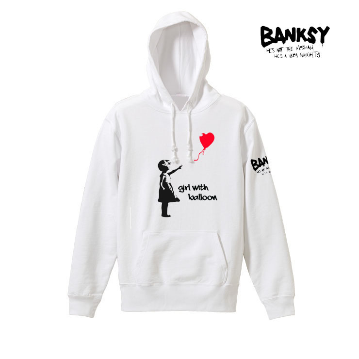 HOT，SALE バンクシー11oz白3XL 風船と少女袖ロゴヘビーウェイトパーカー男女兼用banksy 4500円(XLサイズ以上)｜売買されたオークション情報、yahooの商品情報をアーカイブ公開 - オークファン XLサイズ以上