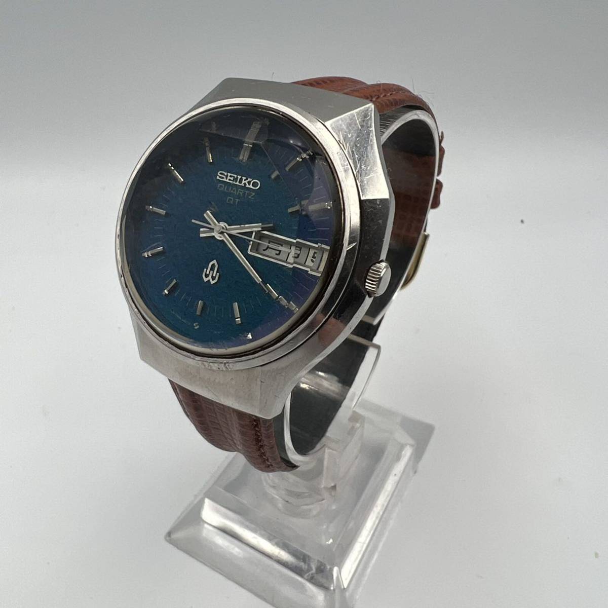 希少 SEIKO セイコー 3803-7080 QT QUARTZ クォーツ カットガラス 特殊 