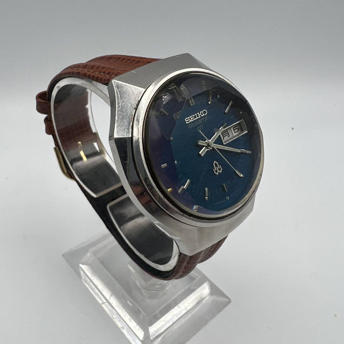 希少 SEIKO セイコー 3803-7080 QT QUARTZ クォーツ カットガラス 特殊